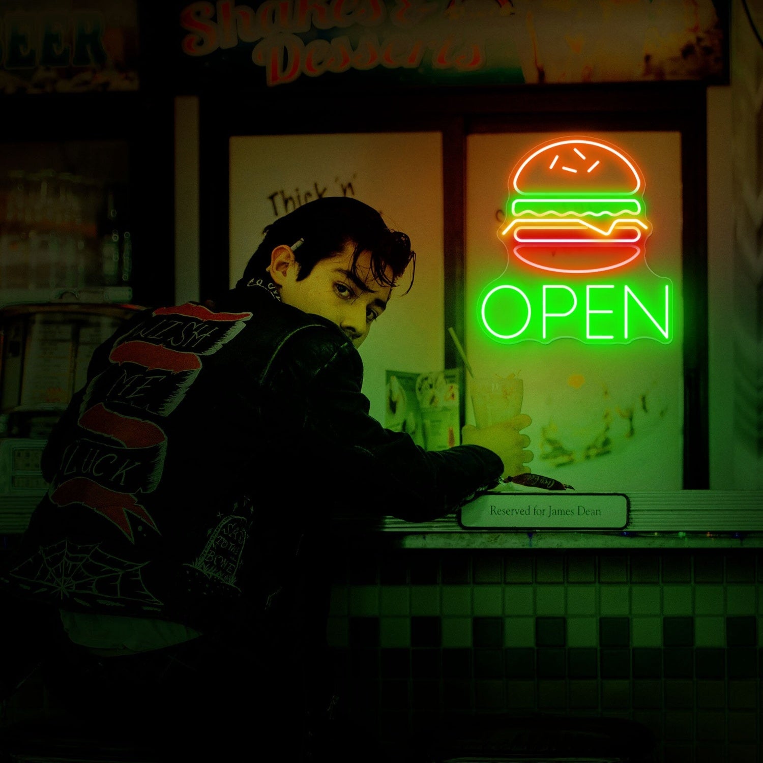Burger Open Neon Sign Business Decorations | Shineneon
