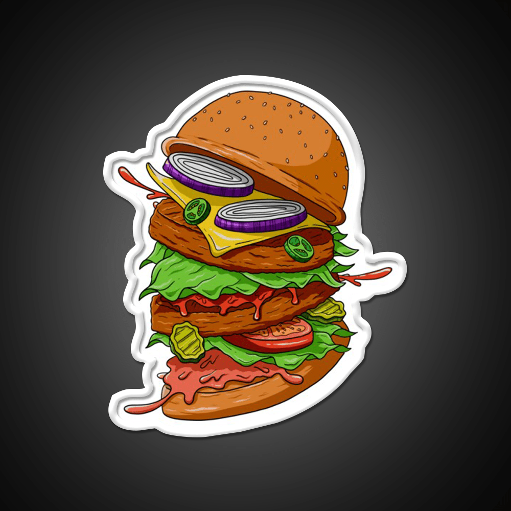 Burger Time Fast Food Led Neon Sign For Burger Place Rgb Color - Shineneon