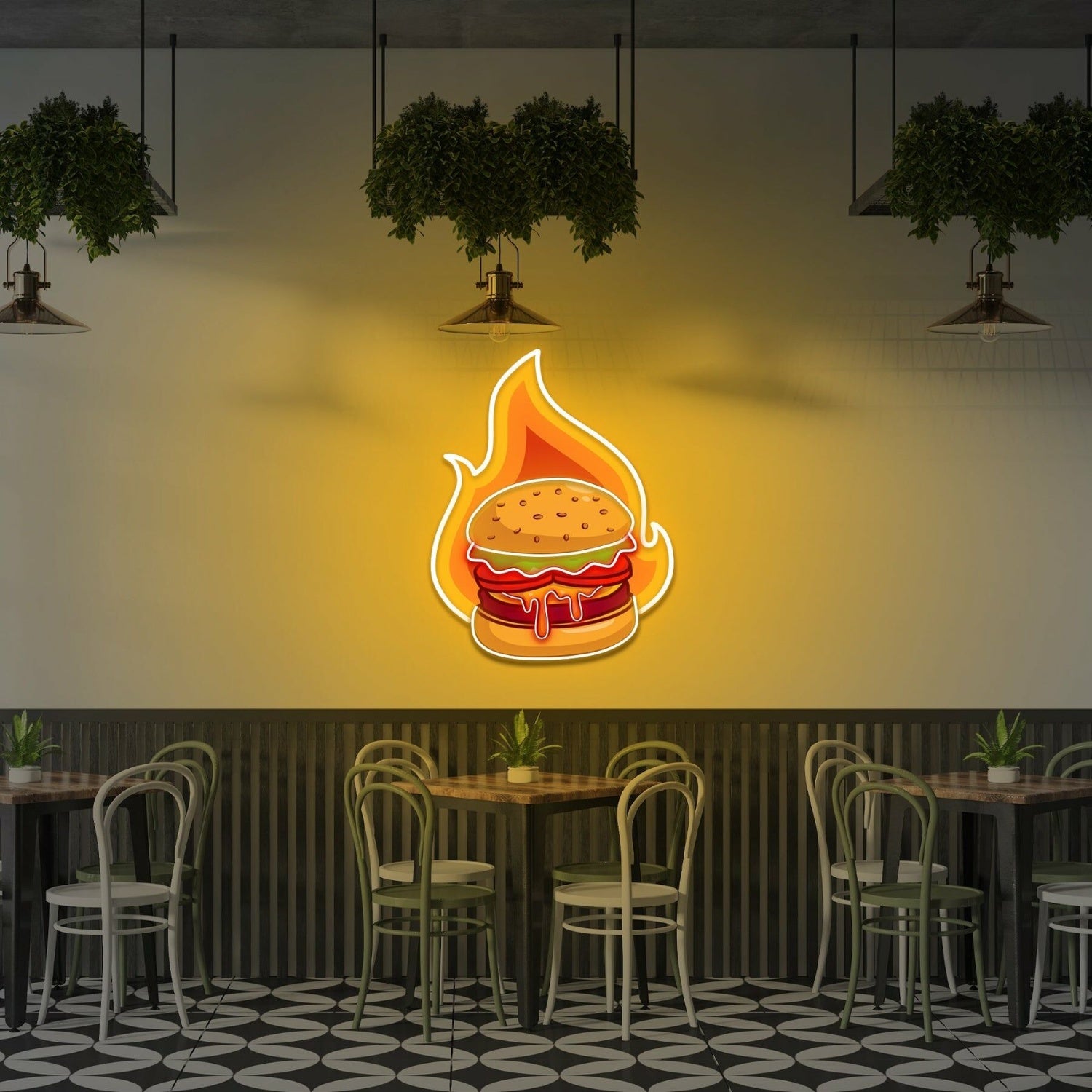 Burger Uv Light Sizzle Up Your Space | Shineneon