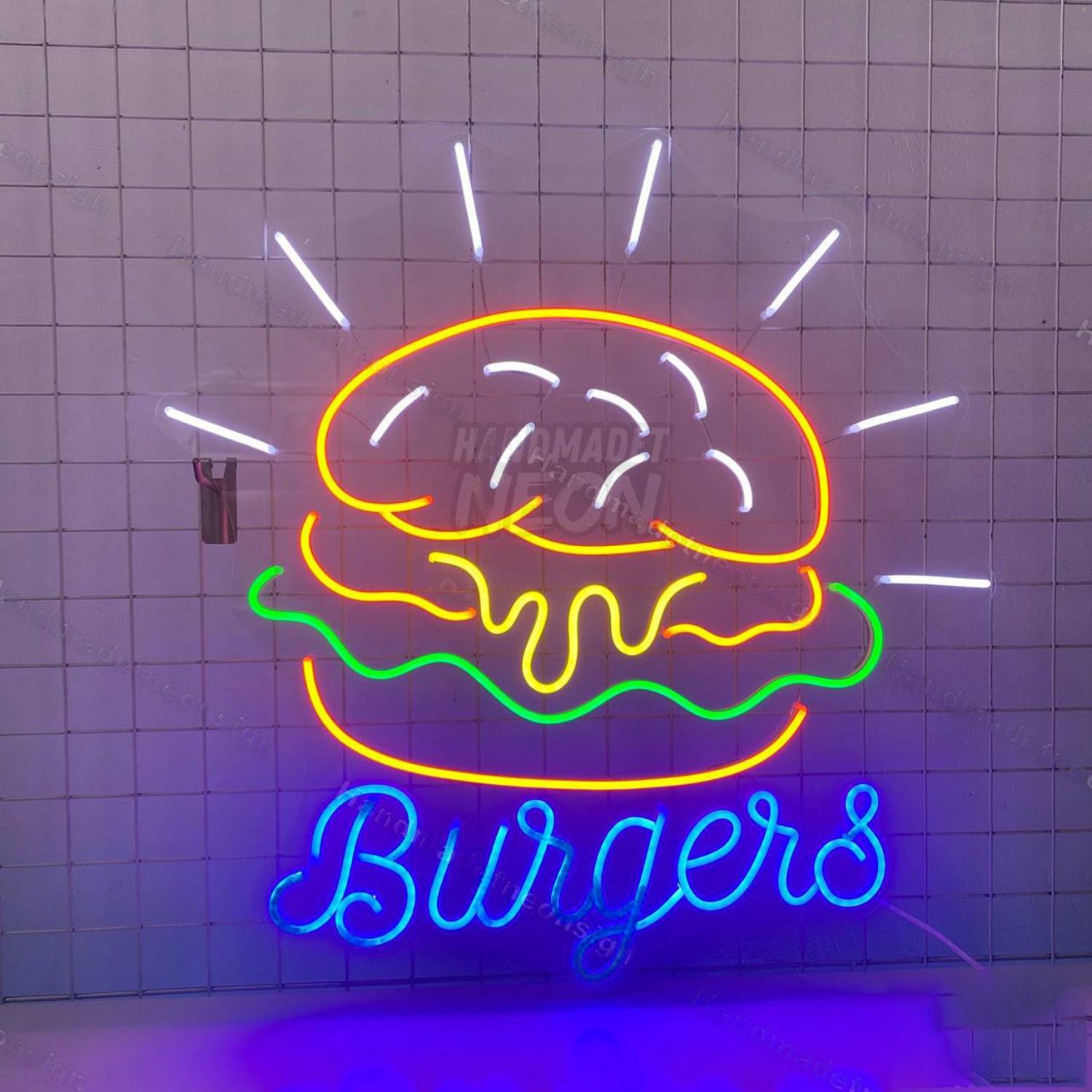 Burger Welcome Neon Wall Sign | Shineneon
