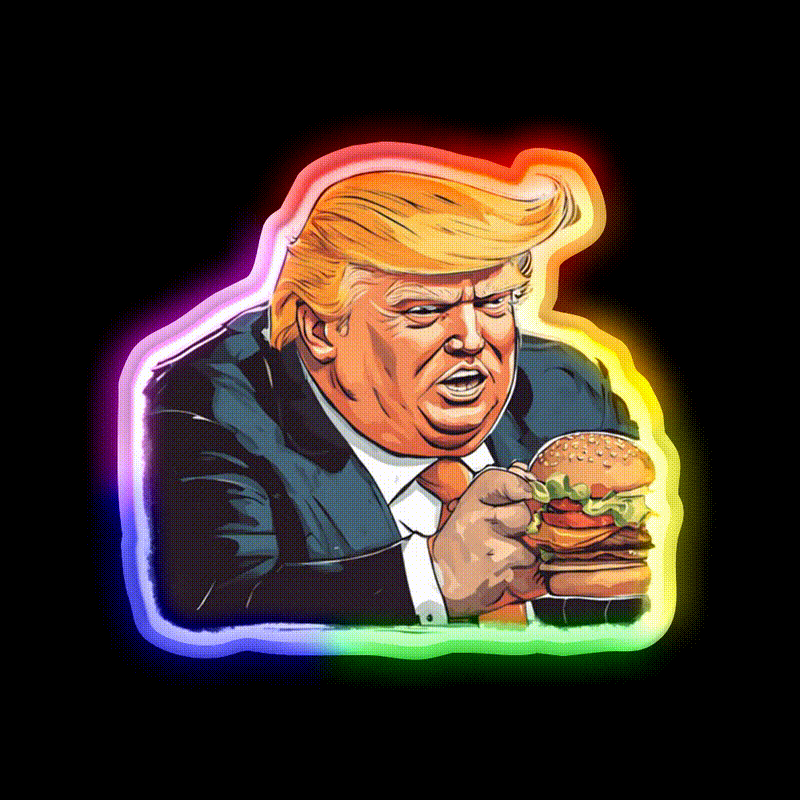 Burgerman Fast Food Led Neon Sign For Burger Place Rgb Color - LED neon sign close-up detail