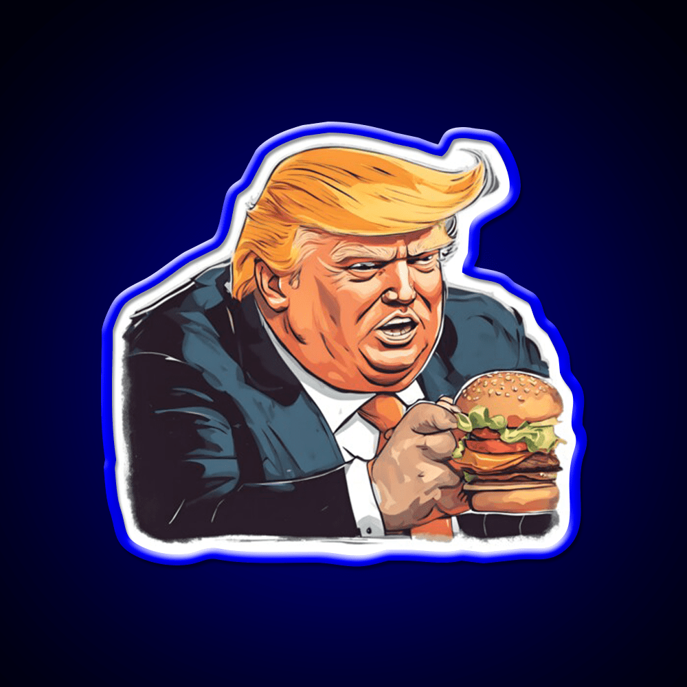 Burgerman Fast Food Led Neon Sign For Burger Place Rgb Color - Shineneon