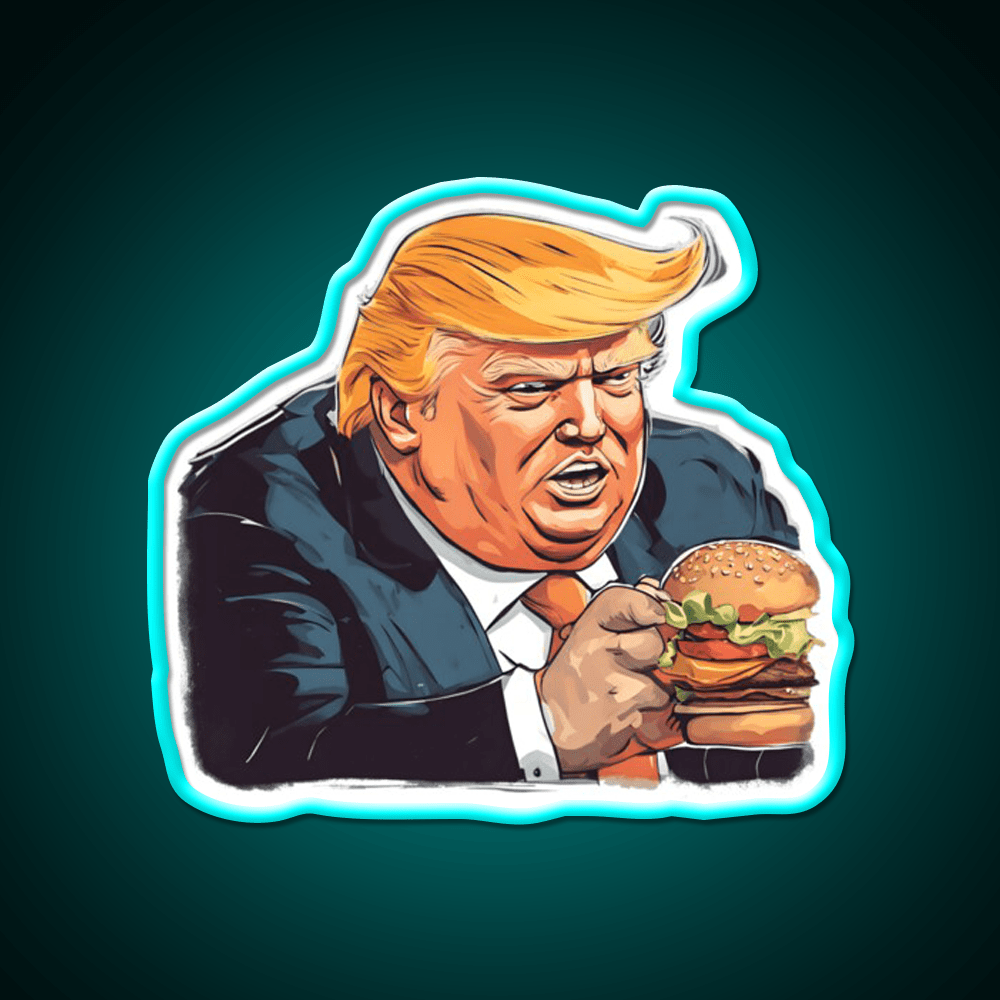 Burgerman Fast Food Led Neon Sign For Burger Place Rgb Color - Shineneon