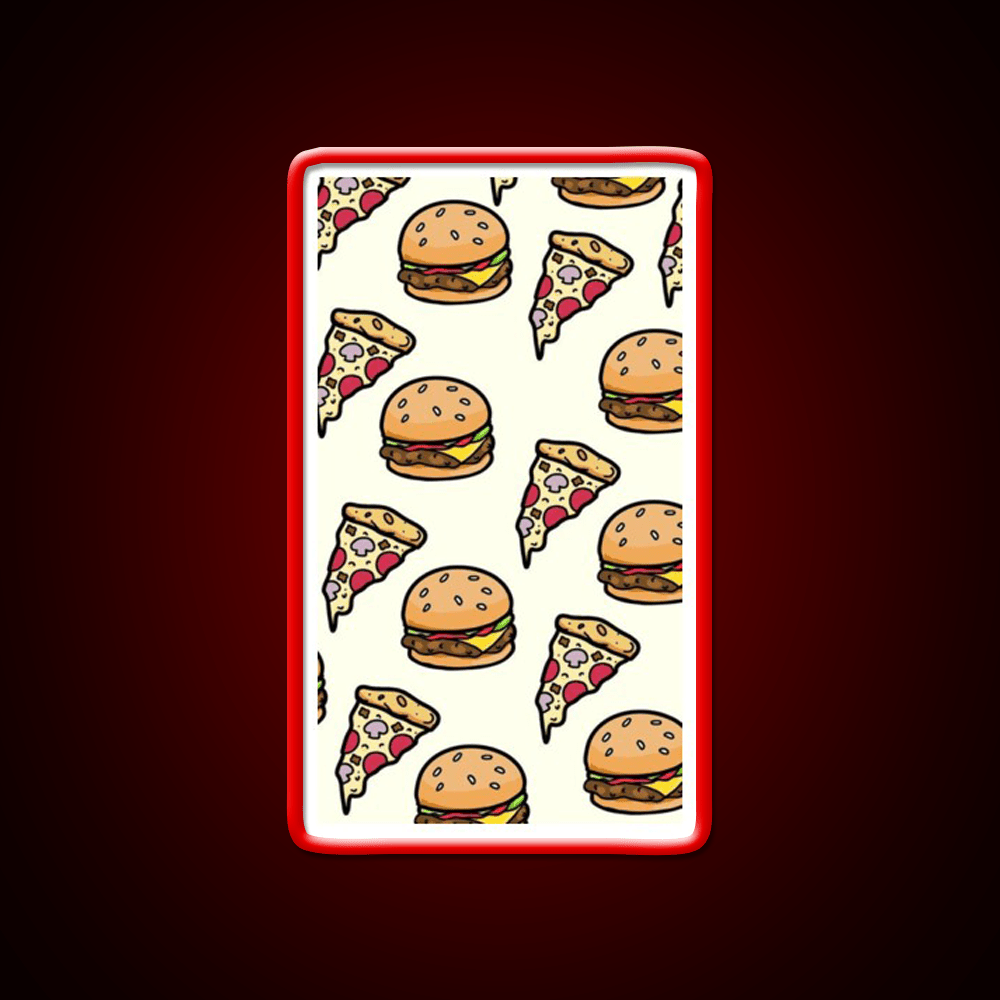 Burgers Lover Fast Food Led Neon Sign For Burger Place Wall Art Rgb Color - Shineneon
