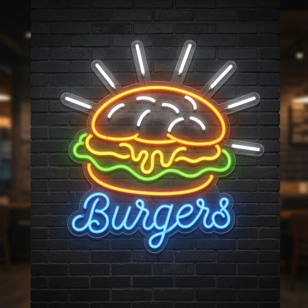 Burgers Room Decor LED Neon Sign - 01 Original Product Image