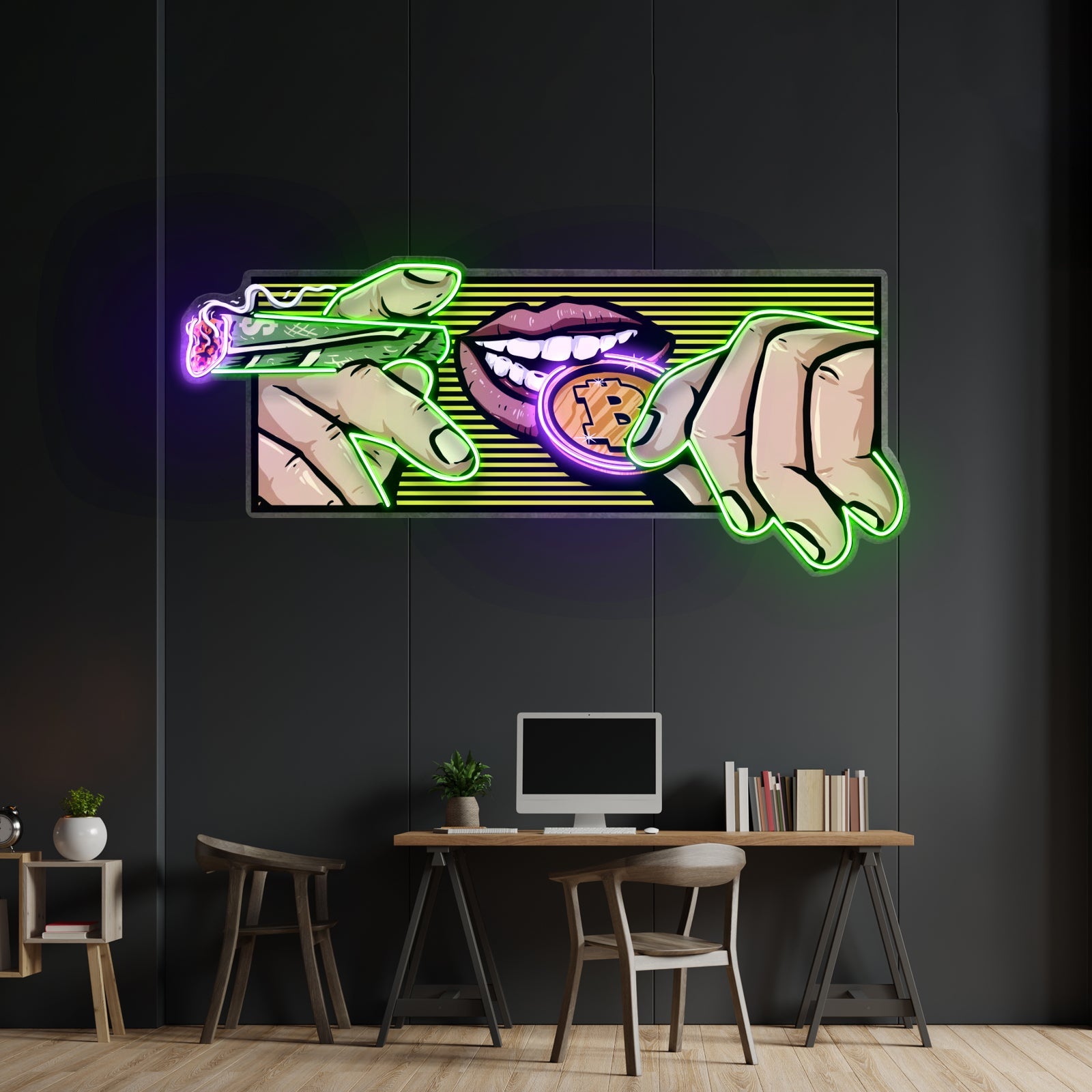 Burn Money With Bitcoin Led Neon Sign Light Custom Led Signs - Shineneon