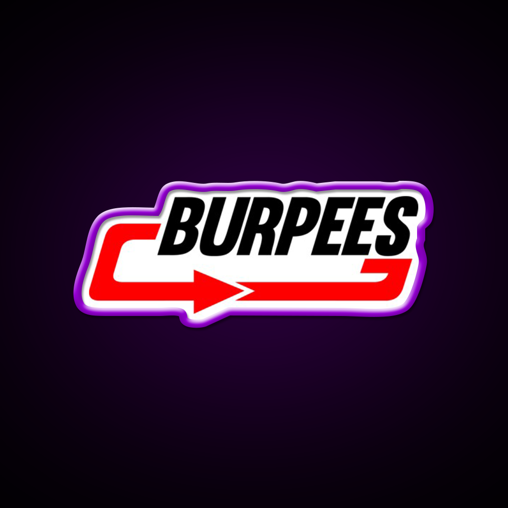 Burpees Gym Fitness Led Neon Sign Rgb Color