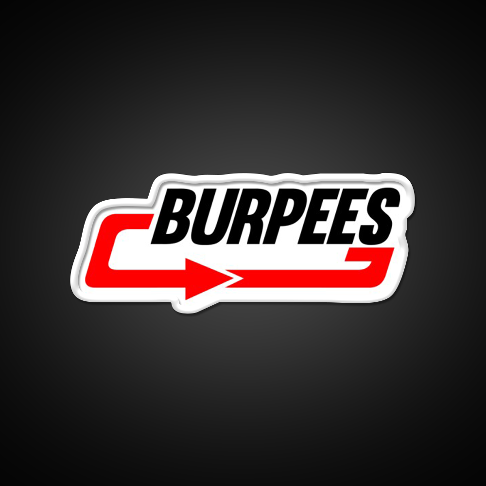 Burpees Gym Fitness Led Neon Sign Rgb Color