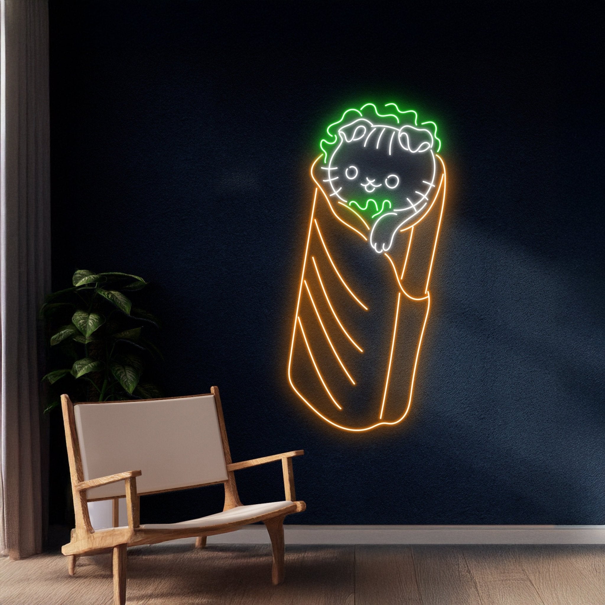 Burrito Cat Neon Sign - Shineneon