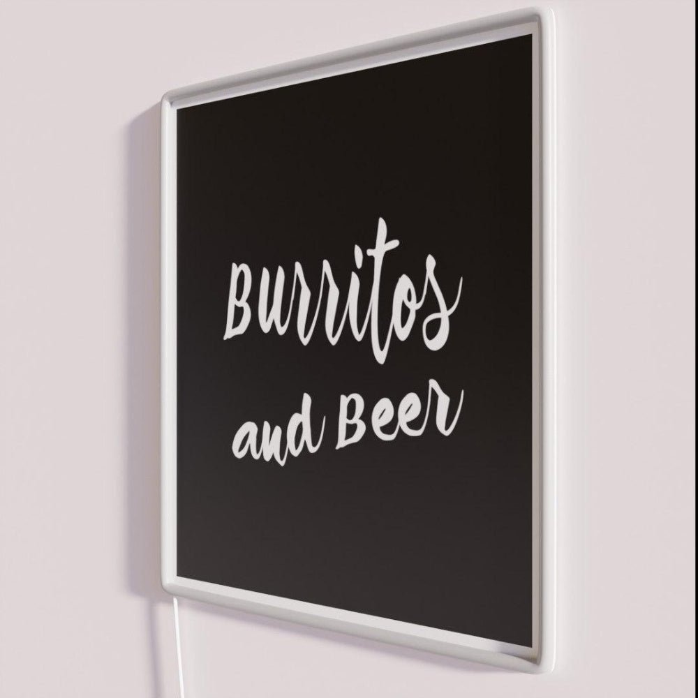 Burritos And Beer Rgb Led Neon Sign - Shineneon