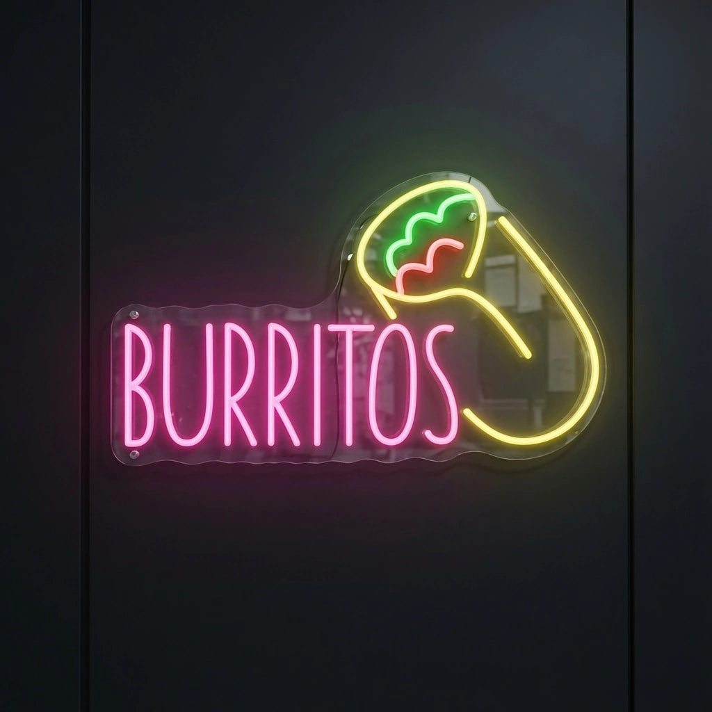 Burritos Wall Decor LED Neon Sign - 01 Original Product Image
