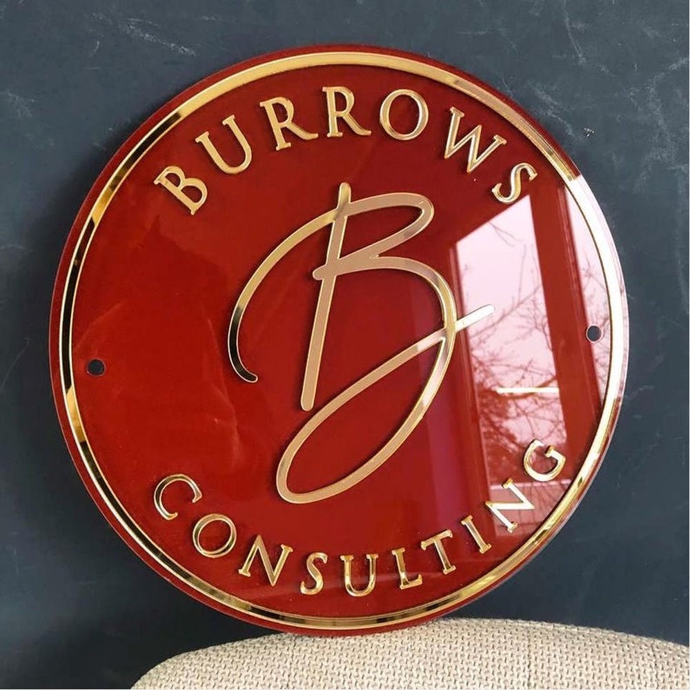 Burrow B Consulting Acrylic Business Logo Sign - Shineneon