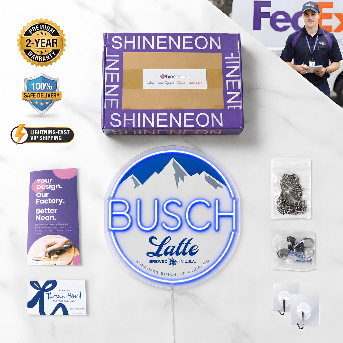 BUSCH Latte Custom LED Neon Sign - Shineneon