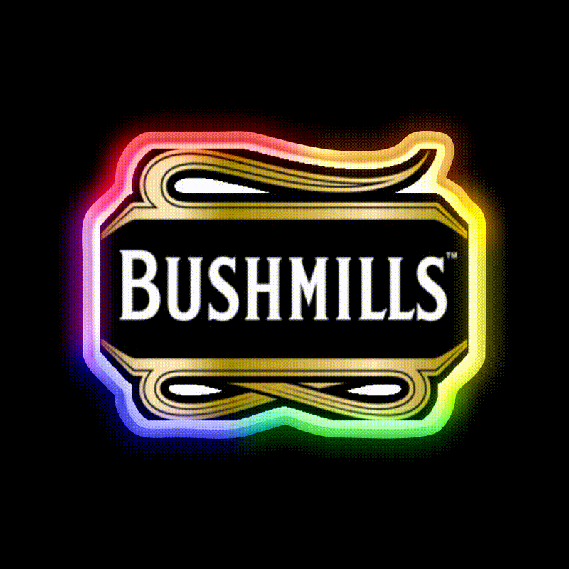 Bushmills Whiskey Drink Bar Led Neon Sign Rgb Color