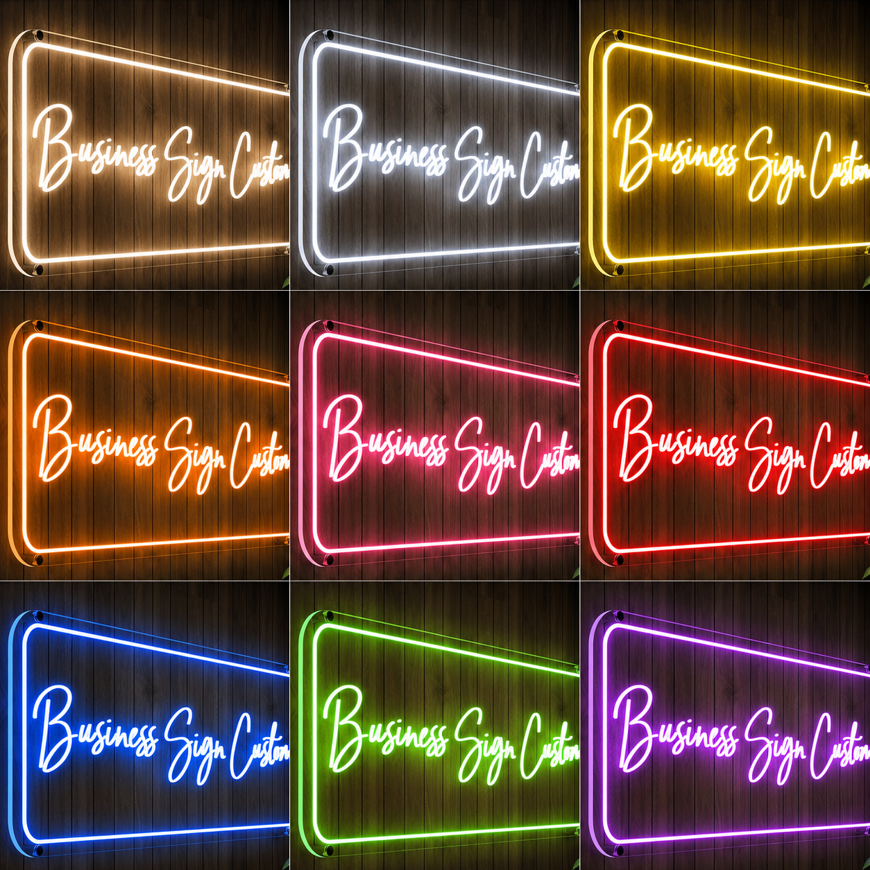 Business Sign Custom LED Neon Sign - 05 Color Grid