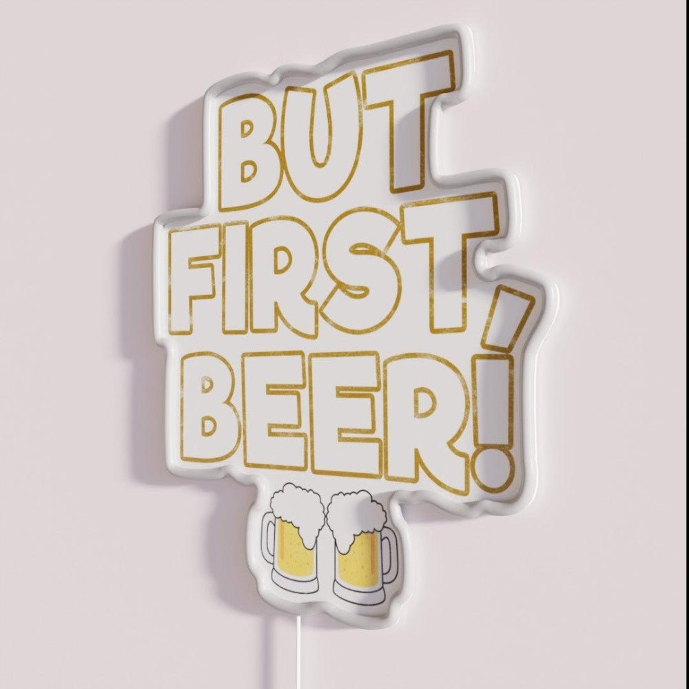 But First Beer Drinking Gift Ideas Rgb Led Neon Sign - Shineneon