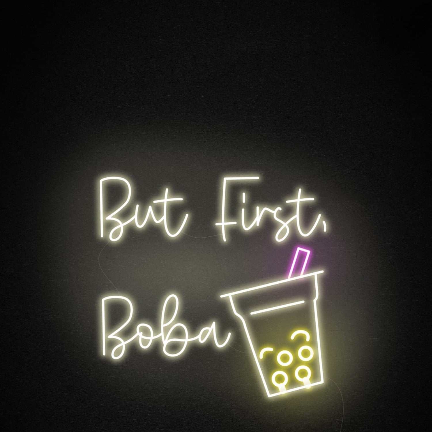 But First Boba Led Neon Sign Wall Art | Shineneon