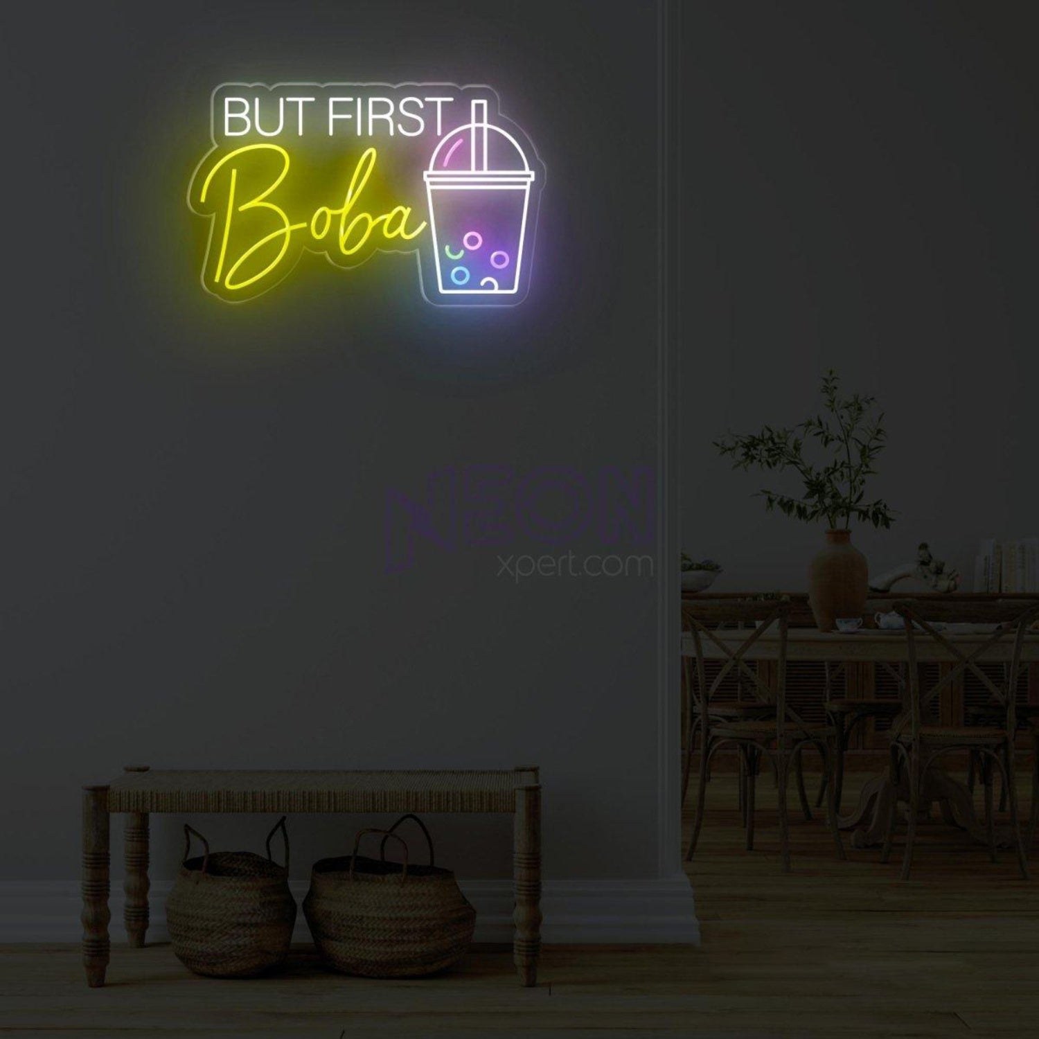 But First Boba Led Sign For Tea Enthusiasts | Shineneon