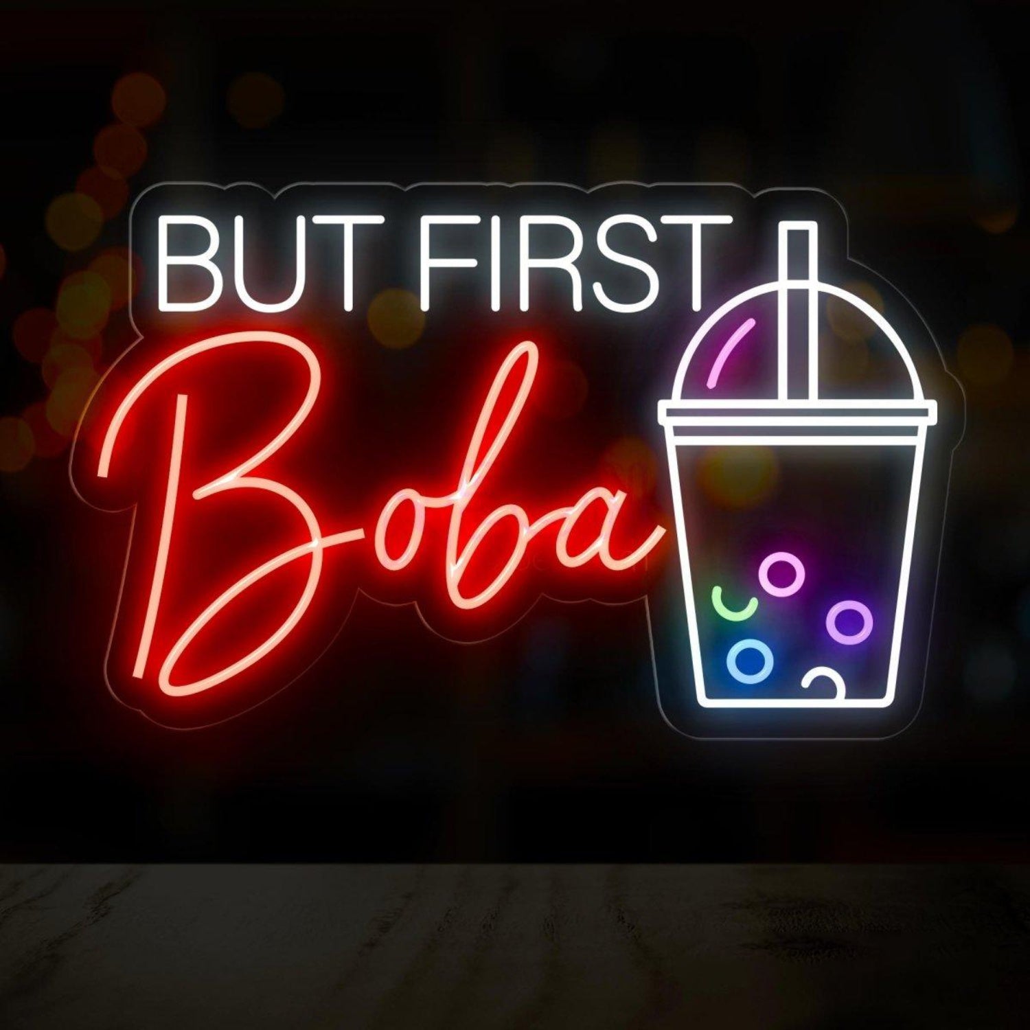 But First Boba Led Sign For Tea Enthusiasts | Shineneon