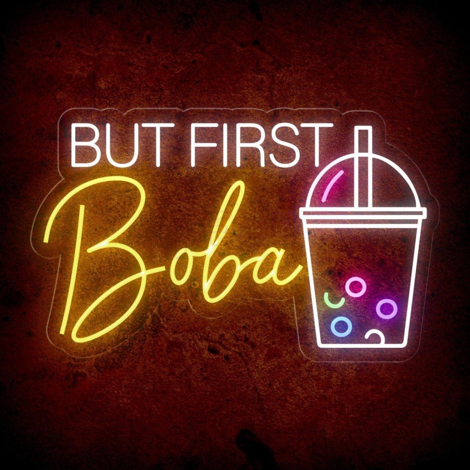 But First Boba Led Sign For Tea Enthusiasts | Shineneon