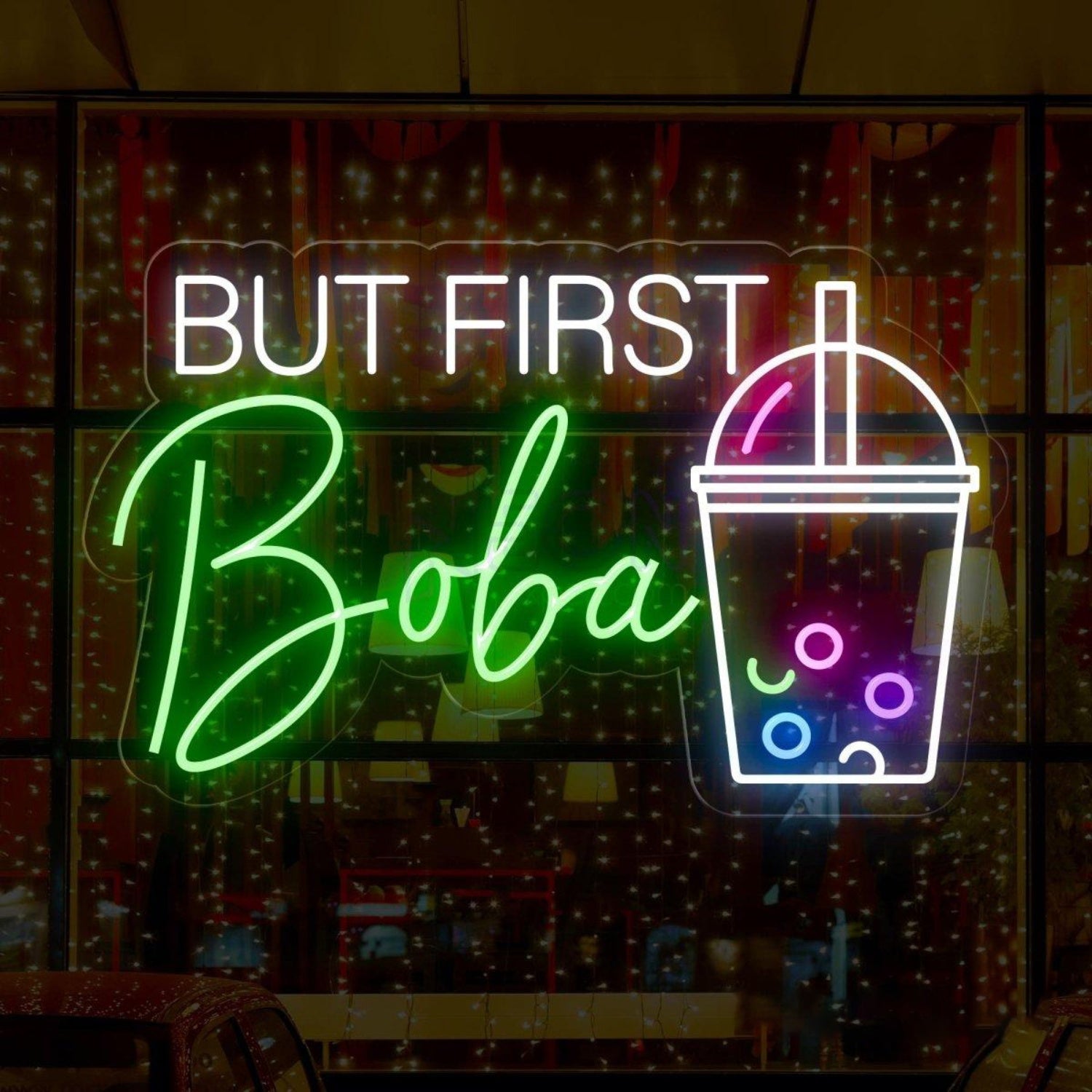 But First Boba Led Sign For Tea Enthusiasts | Shineneon