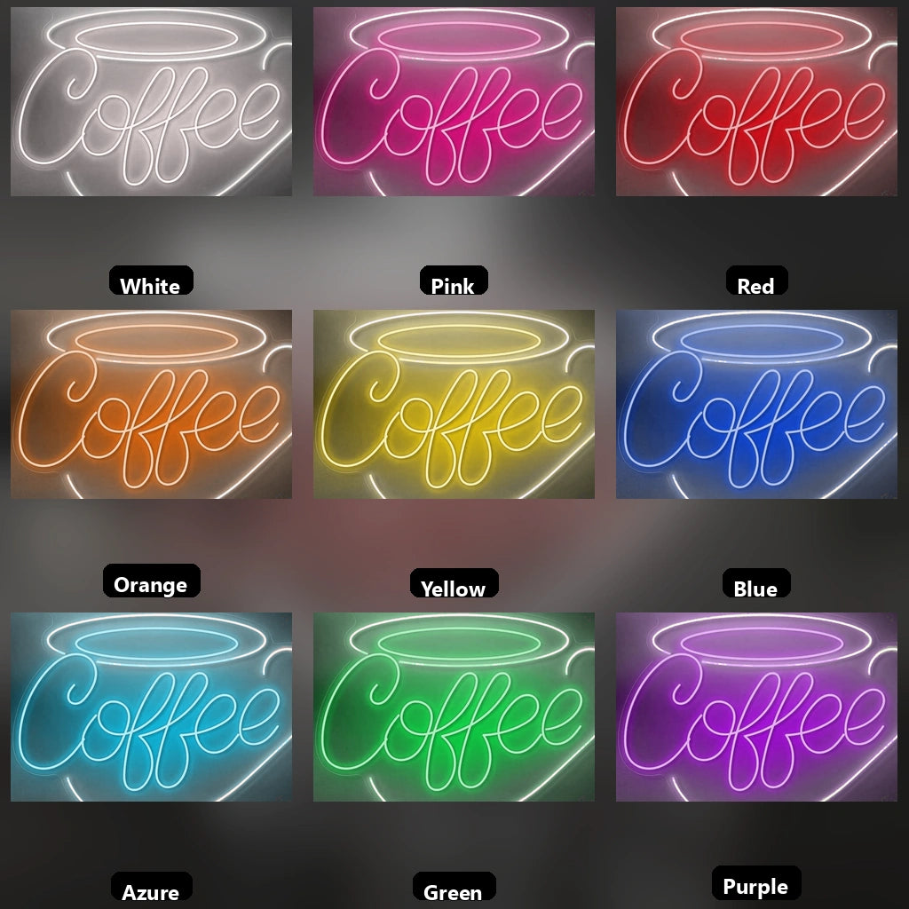 But First Coffee Bedroom Wall Decor LED Neon Sign - 05 Color Grid