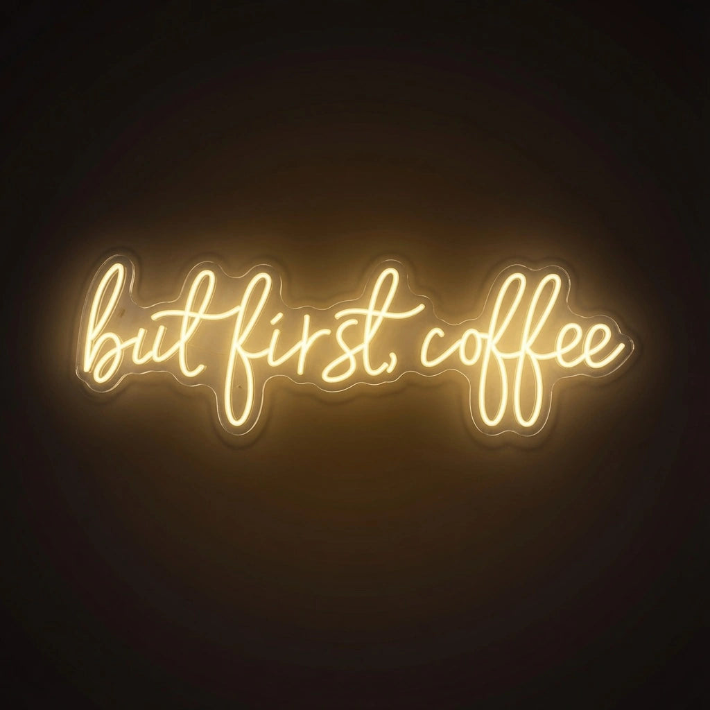 But First Coffee Business LED Neon Sign - 02 High-Converting Product Image