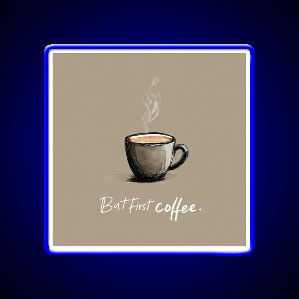 But First Coffee Cafe Led Neon Sign Espresso Bar Art Bakery Wall Art Rgb Color