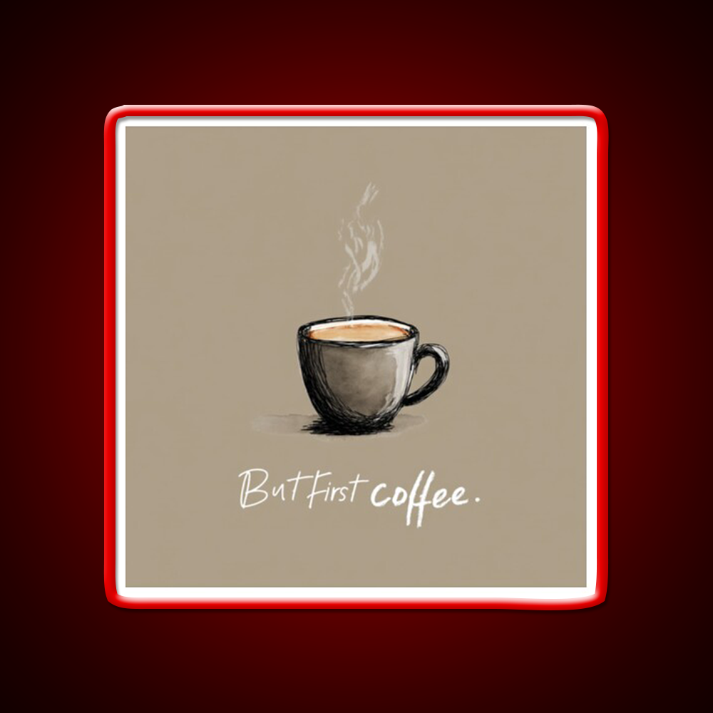 But First Coffee Cafe Led Neon Sign Espresso Bar Art Bakery Wall Art Rgb Color