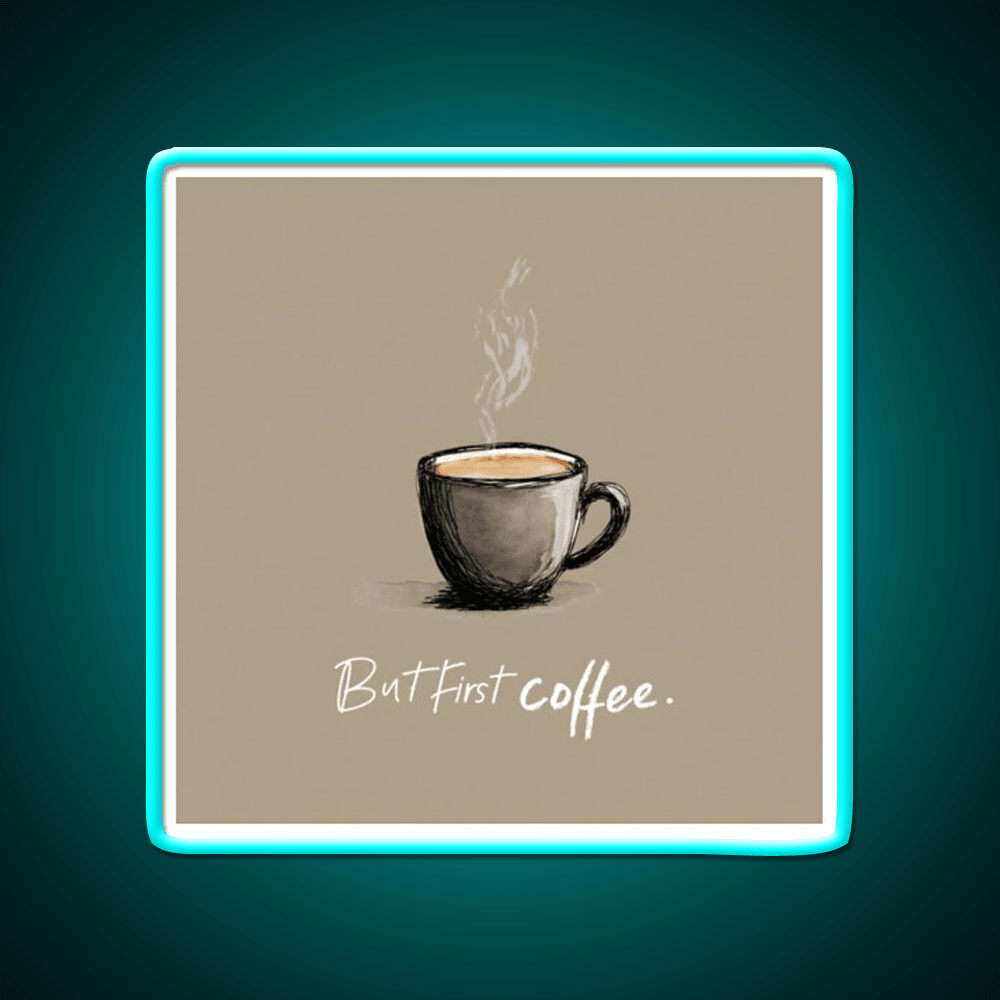 But First Coffee Cafe Led Neon Sign Espresso Bar Art Bakery Wall Art Rgb Color - Shineneon
