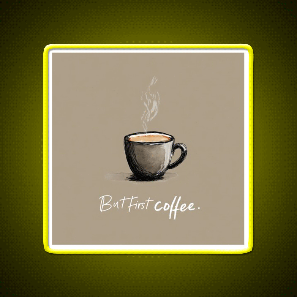 But First Coffee Cafe Led Neon Sign Espresso Bar Art Bakery Wall Art Rgb Color