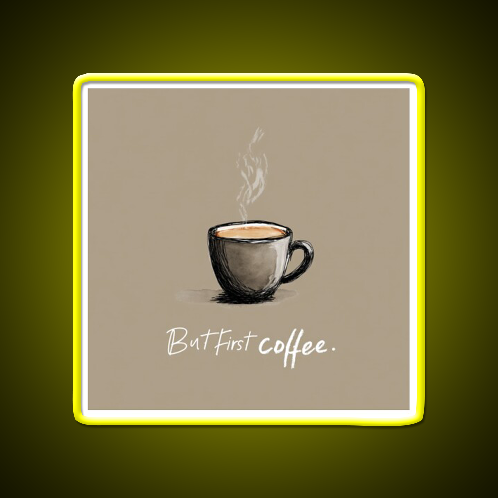 But First Coffee Cafe Led Neon Sign Espresso Bar Art Bakery Wall Art Rgb Color