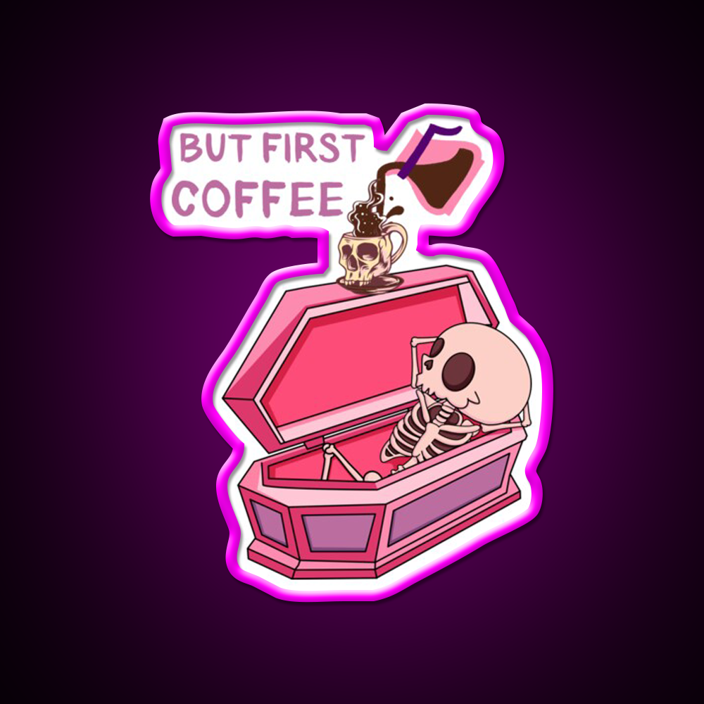 But First Coffee Cafe Led Neon Sign Espresso Bar Art Rgb Color