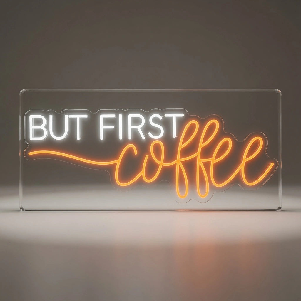 But First Coffee Interior Wall Art LED Neon Sign - 01 Original Product Image