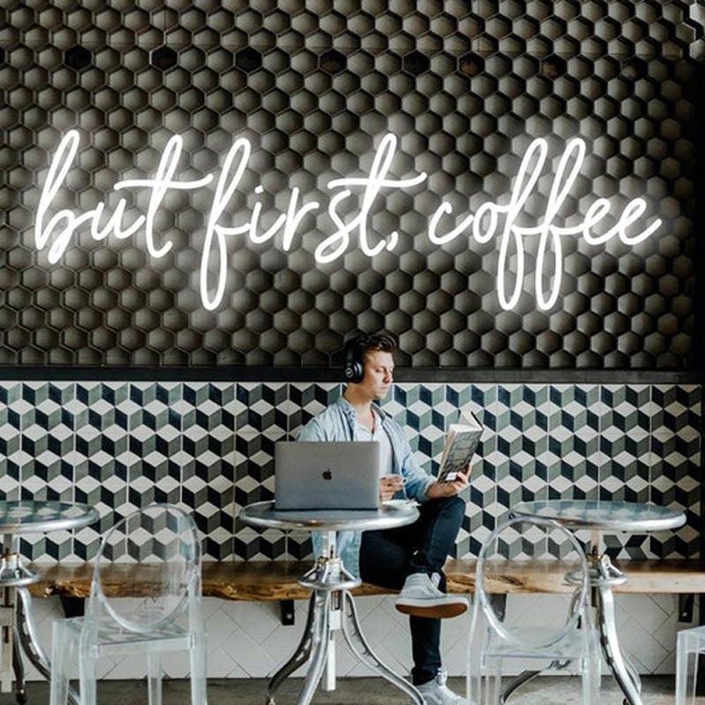 But First Coffee Led Neon Sign For Modern Cafe Decor | Shineneon