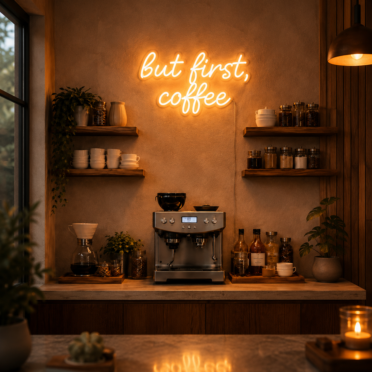 But First Coffee LED Neon Sign Living Room Decor - 02 High-Converting Product Image