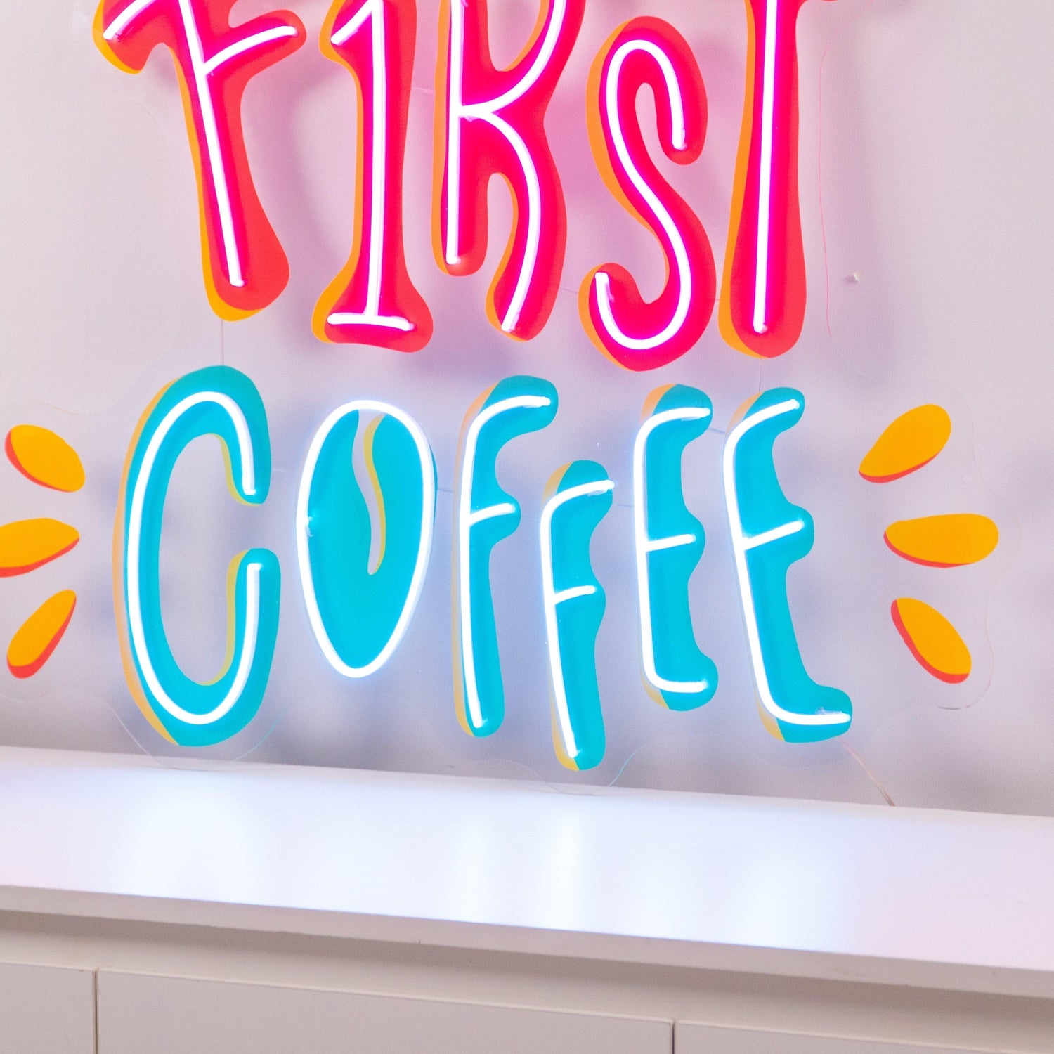 But First Coffee Mexican Skull Cactus Roses Uv Printed Led Neon Sign For Bar Decor | Shineneon