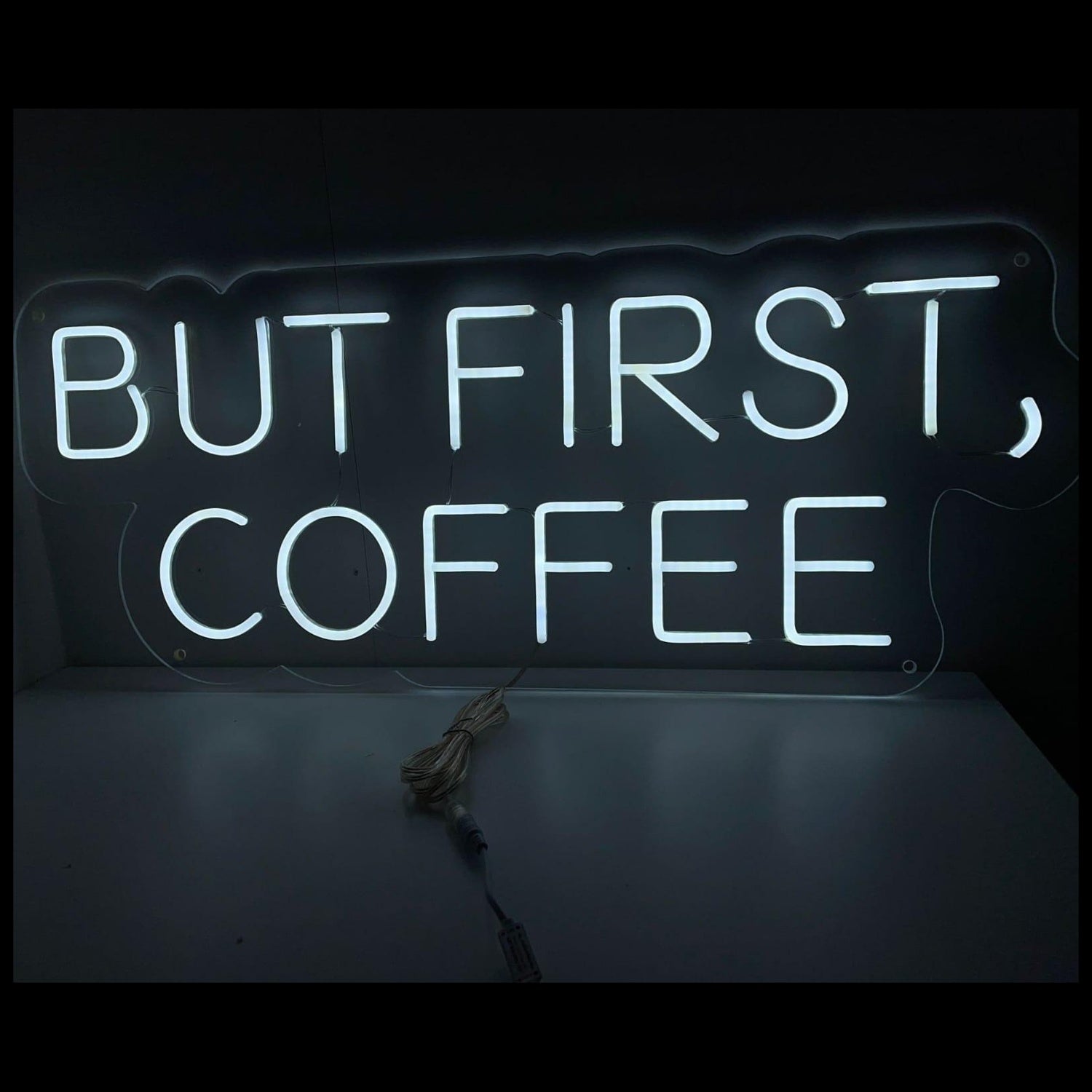 But First Coffee White Led Neon Sign For Cafe Home Decor | Shineneon