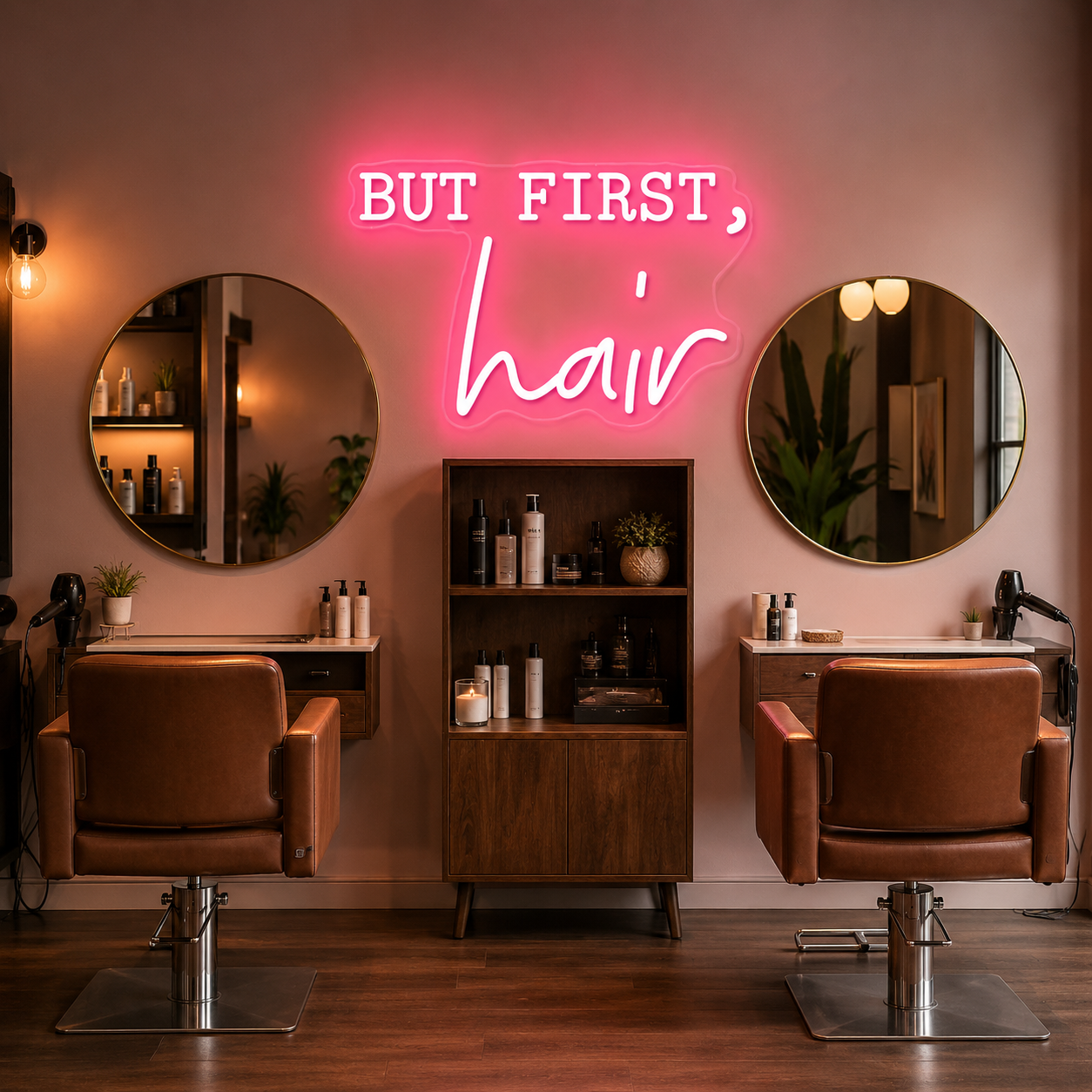 But First Hair LED Neon Sign - 02 High-Converting Product Image