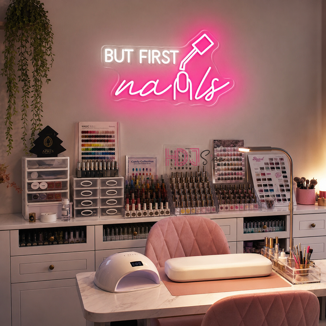 But First Nails LED Neon Sign - 03 Real Lifestyle Scene