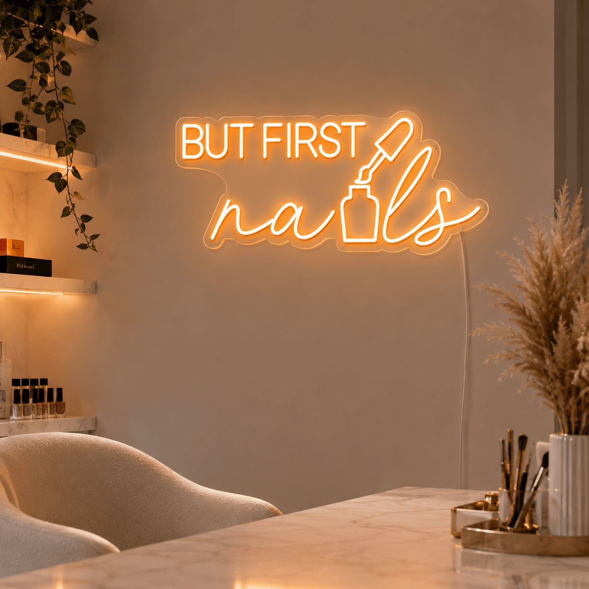 But First Nails LED Neon Sign Home Wall Art - Shineneon
