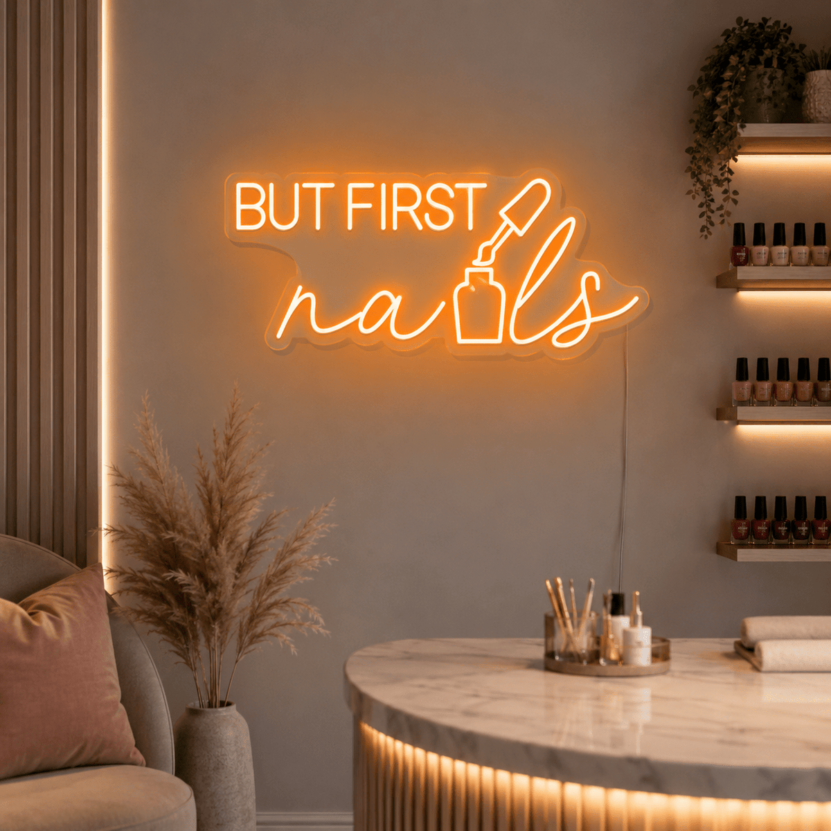 But First Nails LED Neon Sign Home Wall Art - Shineneon