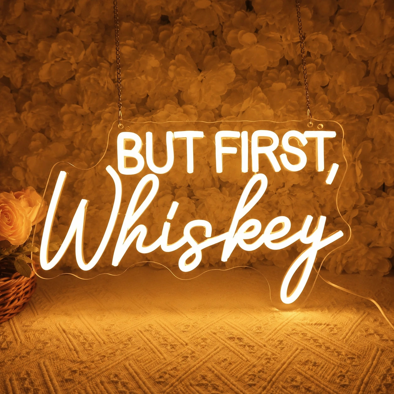 But First Whiskey LED Neon Sign high-converting product image