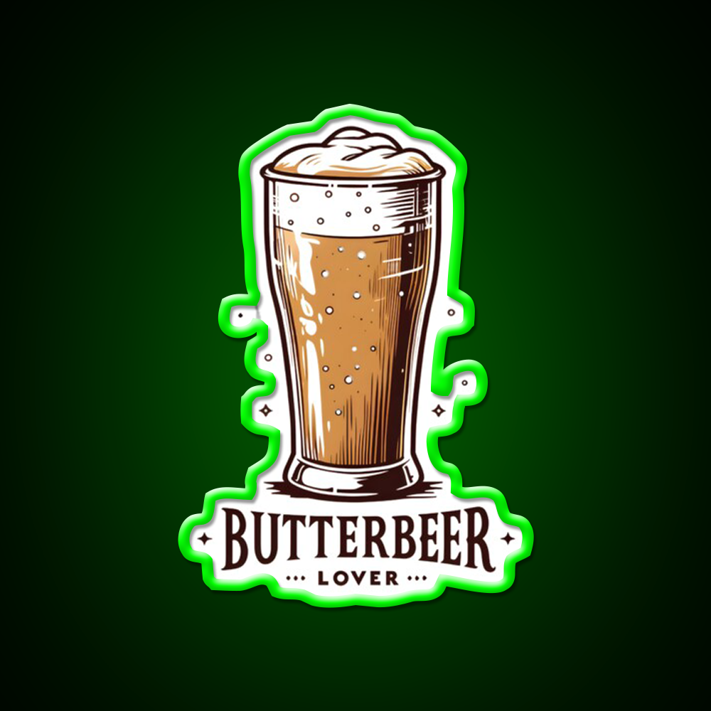 Butterbeer Lover Fantasy Beer Bar Decor Led Neon Sign Rgb Color