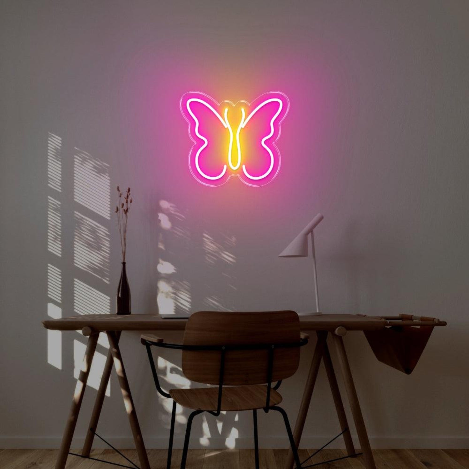Butterfly Pink Blue Led Neon Sign For Modern Home Studio Decor | Shineneon