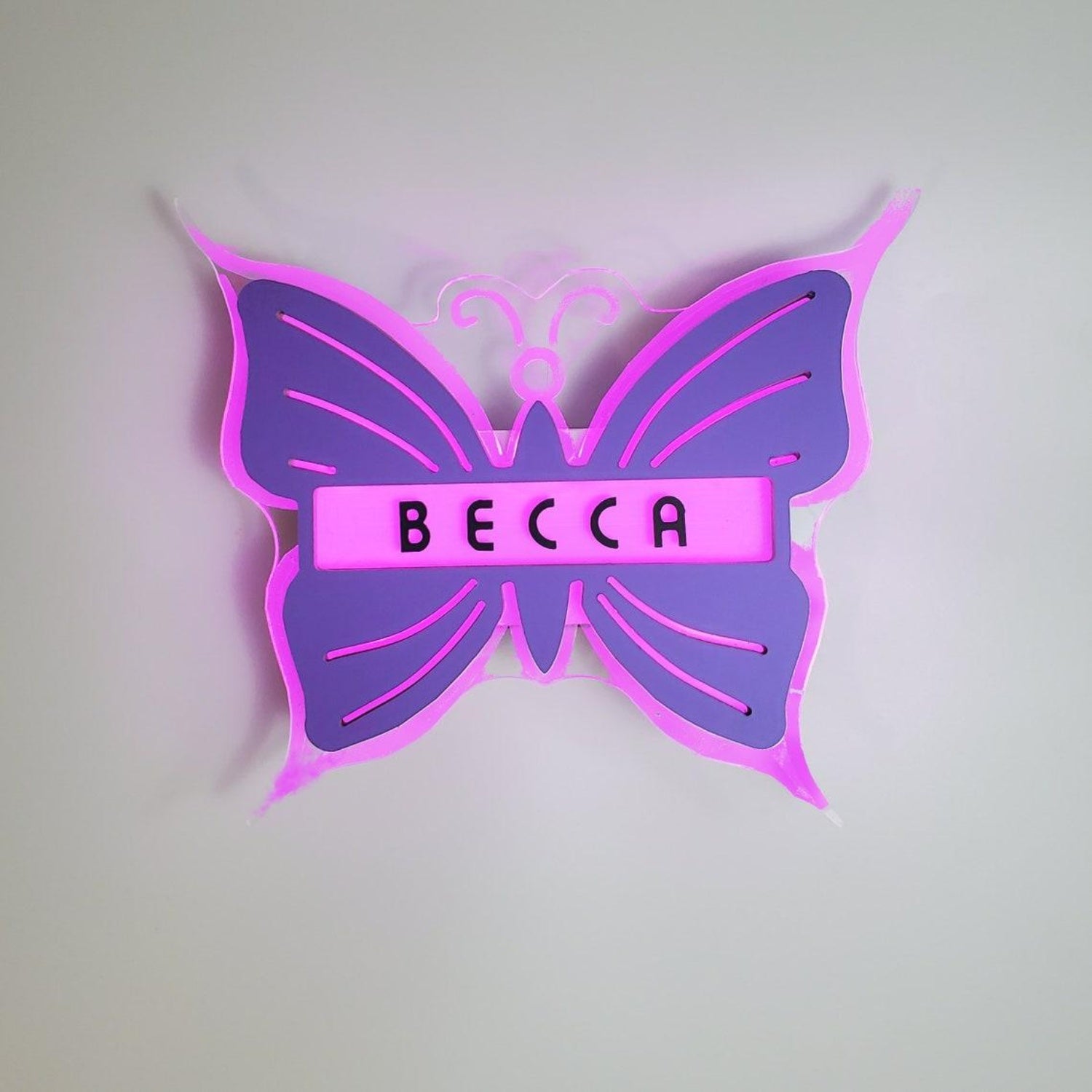 Butterfly Purple-Black Becca Led Neon Sign For Home Or Shop Decor | Shineneon
