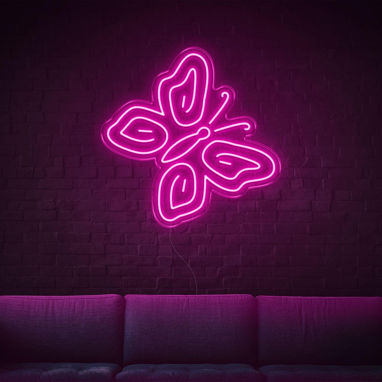 Butterfly White Led Neon Sign For Modern Indoor Wall Art | Shineneon