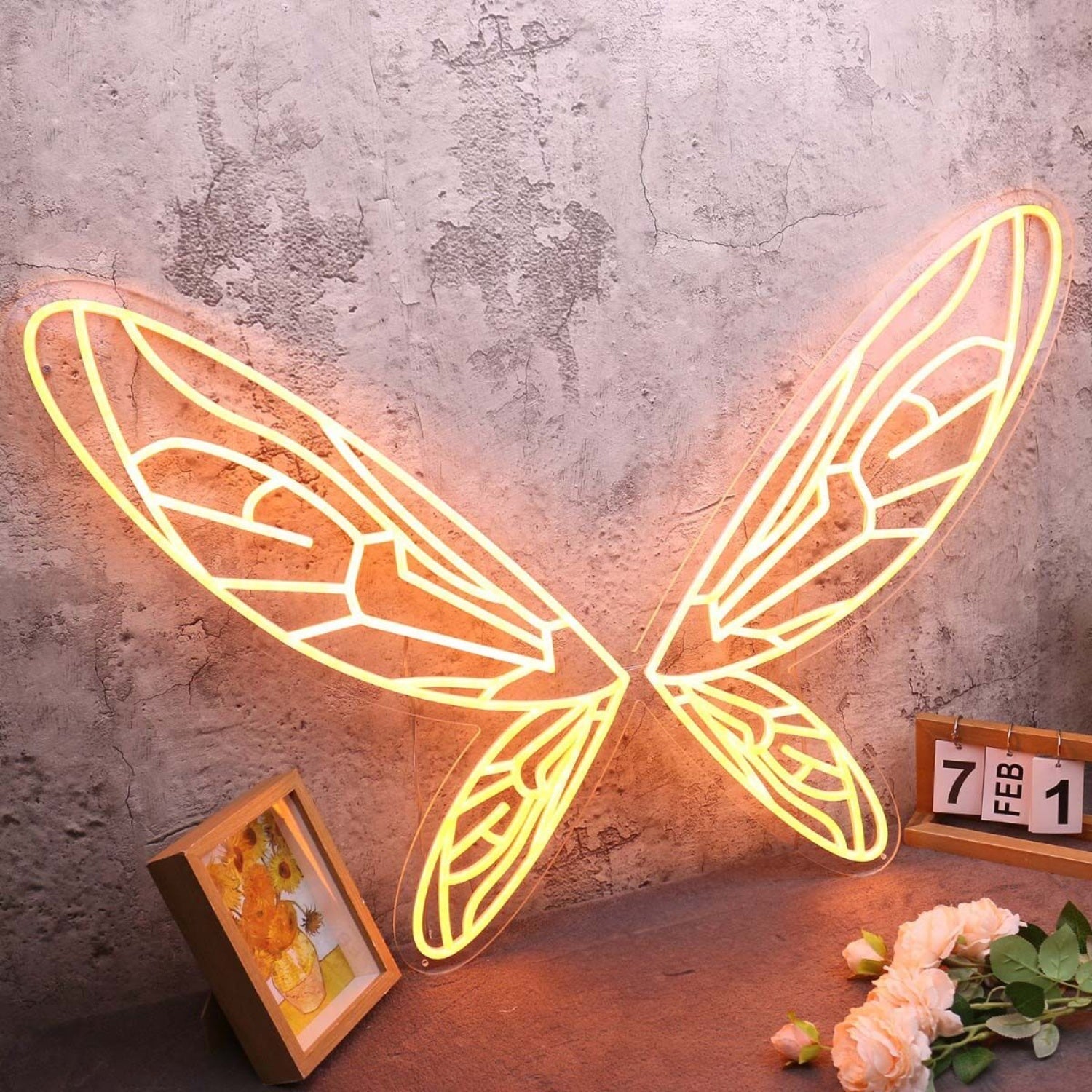 Butterfly Wings Orange Custom Led Neon Sign - Shineneon