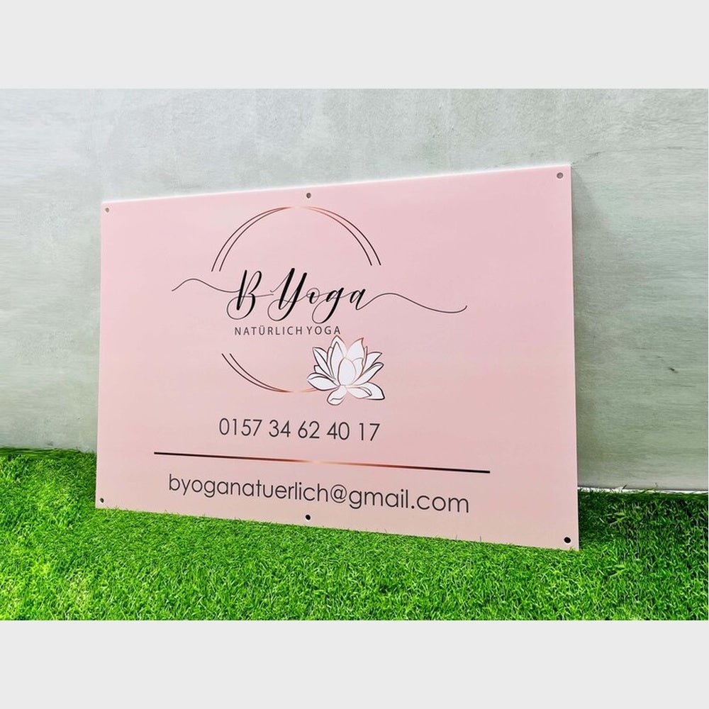 By Yoga Salon Acrylic Business Logo Sign - Shineneon