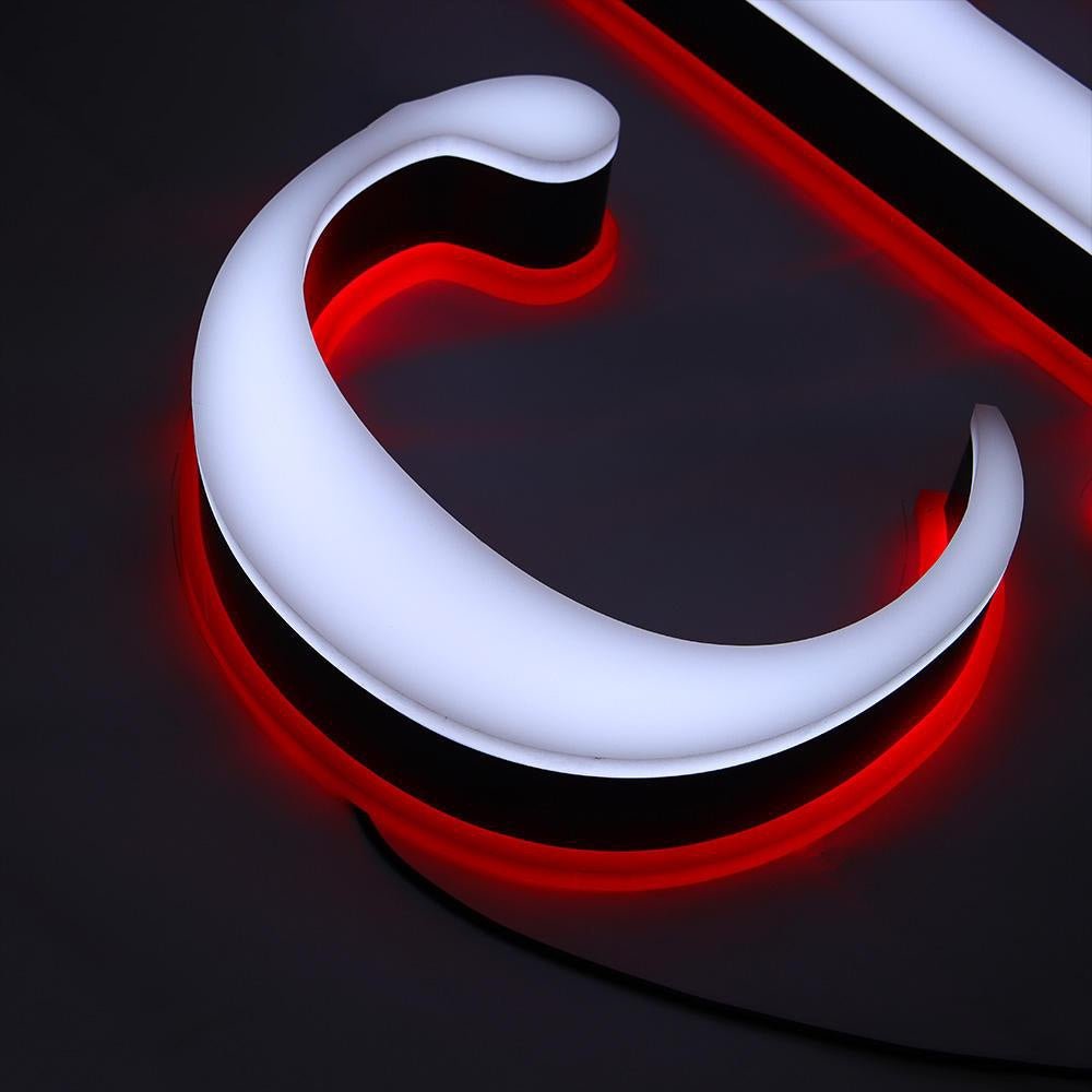 C 3D Front And Back Lit Letters Metal Led Sign - Shineneon